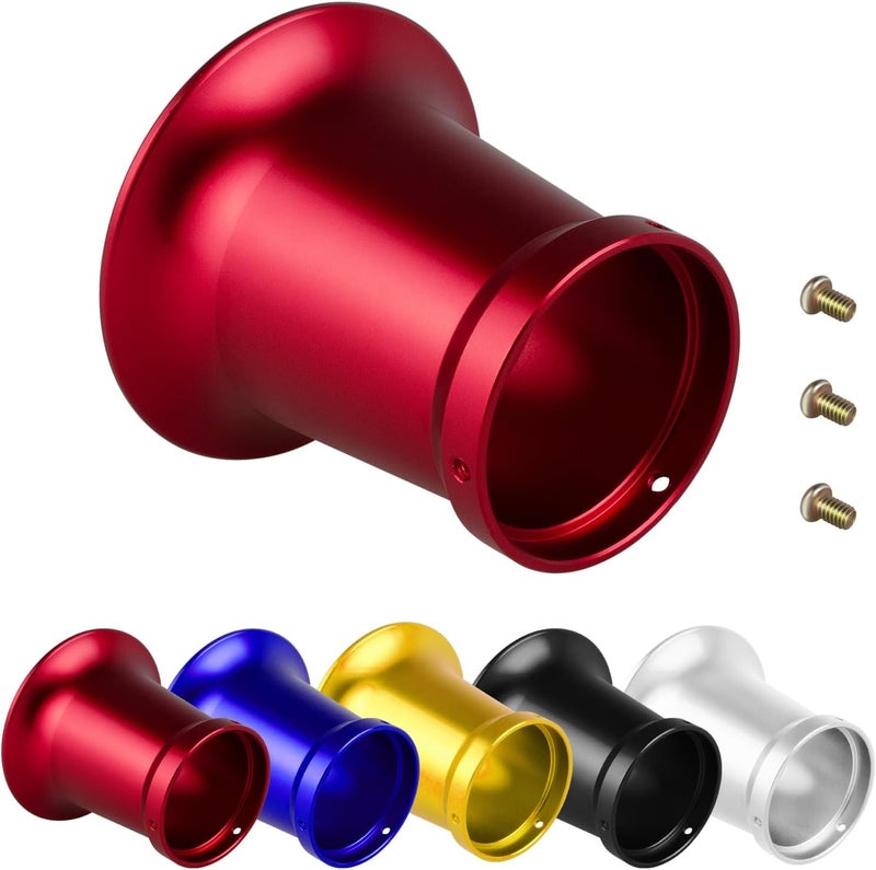 amavoler 50mm Carburetor Air Filter Trumpet Velocity Stack Funnel CNC Alloy Parts Fit for PE VM 21mm,24mm,26mm,28mm,30mm, for Honda Yamaha Kawasaki ATV Dirt Bike Carb Intake Wind Horn Cup. (red) - Image 1